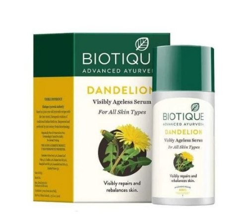 Антивозрастная сыворотка для лица Био Одуванчик Биотик (Bio Dandelion Visibly Ageless Serum Biotique), 40 мл.