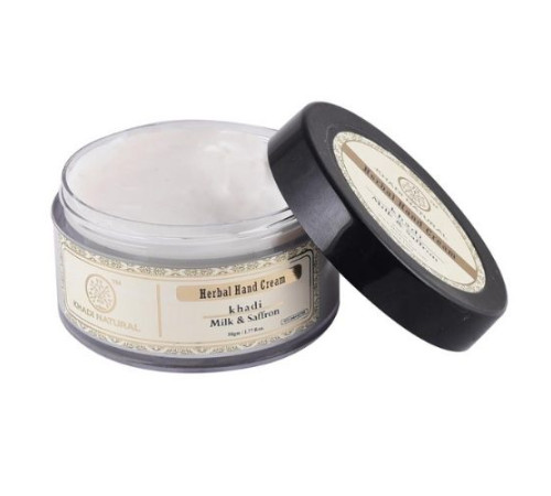 Травяной крем для рук «Молоко и Шафран» Кхади Натурал (Herbal Hand Cream Milk & Saffron Khadi Natural), 50 г.