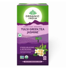 Чай Тулси Зелёный с жасмином Органик Индия (Tulsi green tea jasmine Organic India), 25 пак.