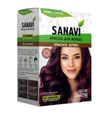 Краска для волос без аммиака тон «Красное дерево» Санави (Henna Series No Ammonia Sanavi), 75 г.
