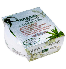 Алоэ Cкраб для лица «Цветущий апельсин» Сангам Хербалс (Aloe Vera Face Scrub Orange Blossom Sangam Herbals), 100 г.