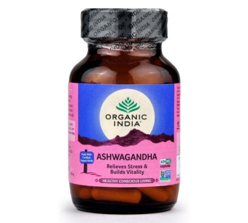 Ашвагандха Органик Индия (Ashwagandha Organic India), 60 кап.