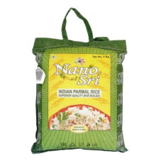 Рис Пармал индийский пропаренный Нано Шри (Indian Parmal Rice Superior Quality (Par boiled) Nano Sri), 5 кг.