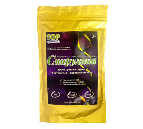 Спирулина органическая в порошке (Organic Spirulina Powder), 100 г.