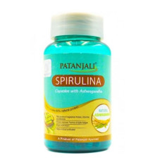 Спирулина с Ашвагандхой Патанджали (Spirulina with Ashwagandha Patanjali), 60 кап.