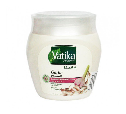 Маска Дабур Ватика Чеснок для активного роста волос (Dabur Vatika Garlic Hot Oil Treatment Cream), 500 г.