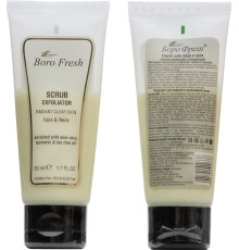 Скраб для лица и шеи Алоэ вера, Куркума и Масло Чайного дерева Боро Фреш (Scrub exfoliator Aloe vera, Turmeric & Tea tree oil Boro Fresh), 50 мл.