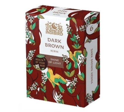 Хна Тёмно-Коричневая Индиберд (Dark Brown Henna Indibird), 100 г. (2 саше по 50 г.)