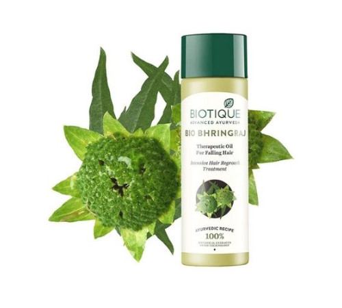 Лечебное масло против выпадения волос Био Брингарадж Биотик (Bio Bhringraj Therapeutic Oil For Falling Hair Biotique), 120 мл.