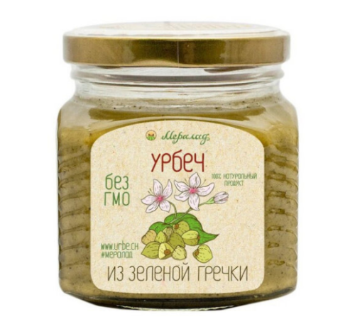 Урбеч из зелёной гречки Мералад, 230 г.