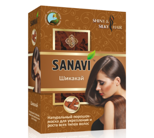 Аюрведический порошок для волос Шикакай Санави (Sanavi), 100 г.