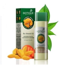 Успокаивающее Масло для снятия макияжа Био Миндаль Биотик (Bio Almond Oil Soothing Face and Eye Makeup Cleanser Biotique), 120 мл.