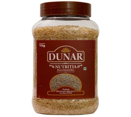 Рис Басмати бурый нешлифованный Dunar Nutritia, 1кг.