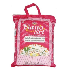 Рис Басмати индийский традиционный непропаренный Нано Шри (Indian Traditional Basmati Rice Nano Sri), 5 кг.