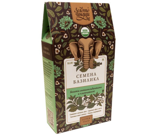 Семена Базилика Золото Индии (Basil Seeds), 150 г.