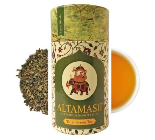 Чай зелёный с Тулси Алтамаш (Tulsi Green Tea Altamash), 100 г.