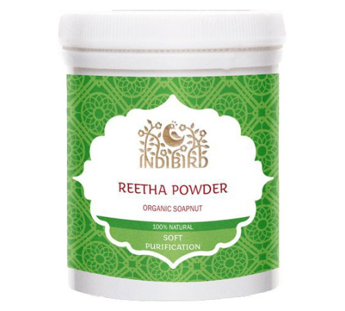 Мыльные орешки в порошке Индиберд (Reetha Powder Organic Soapnut Indibird), 100 г.