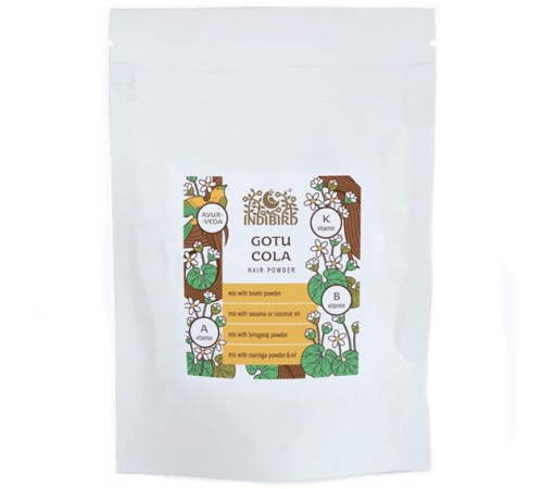 Готу Кола порошок Индибёрд (Gotu Cola Hair Powder Indibird), 50 г.