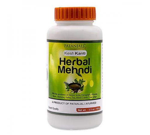 Хна для волос Хербал Мехнди Кеш Канти Патанджали (Herbal Mehndi Kesh Kanti Patanjali), 100 г.