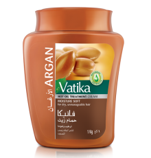 Маска для волос Дабур Ватика Арган мягкое увлажнение (Dabur Vatika Argan Hot Oil Treatment Cream), 500 г