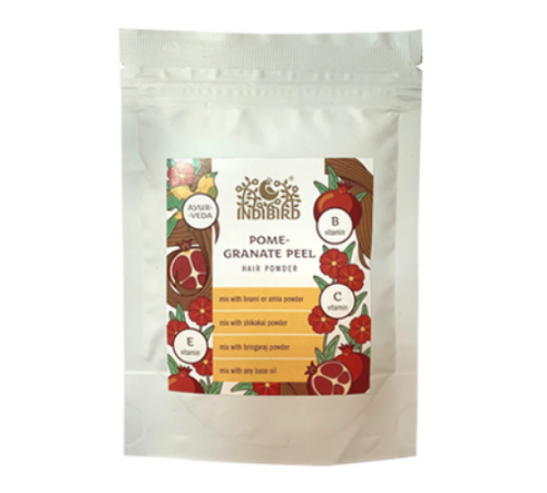 Порошок для волос из кожуры Граната Индибёрд (Pome-granate Peel Hair Powder Indibird), 50 г.