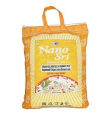 Рис Голден Селла Басмати индийский пропаренный Нано Шри (Indian Golden Sella Basmati Rice Nano Sri), 5 кг.