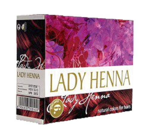 Краска для волос на основе хны Леди Хенна бургунд (Lady Henna), 6 х 10 г.