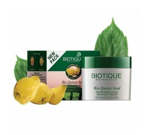 Питательный массажный крем для лица Био Семена Айвы Биотик (Bio Quince Seed Nourishing Face Massage Cream Biotique), 50 г.